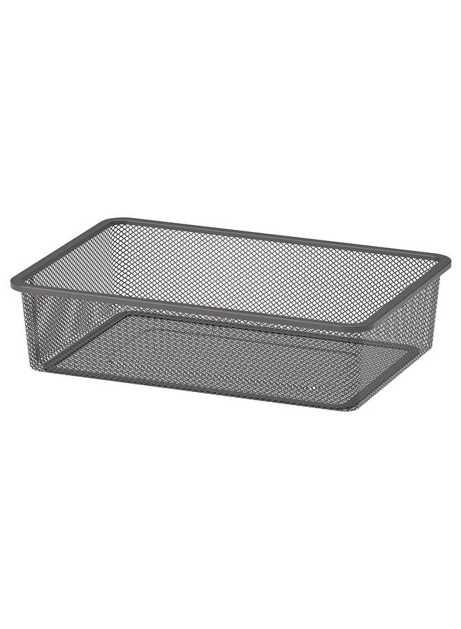 erorex Mesh storage box, dark grey, 42x30x10 cm - Image 1