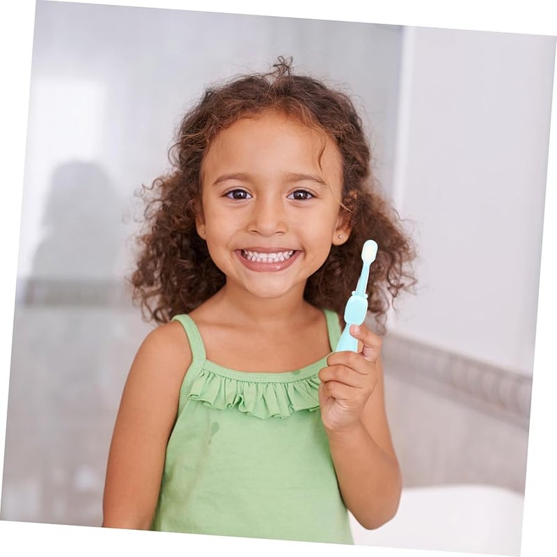 3 قطع فرشاة أسنان ناعمة للاطفال على شكل فرس النهر الكرتوني لتنظيف عميق - Image 5