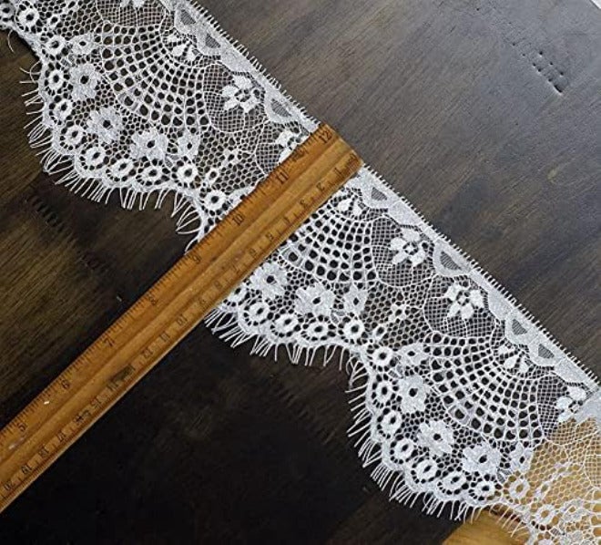 Lace Ribbon, Colored Eyelashes Lace Trim Flower DIY Skirt Hem, Sleeves Neckline Clothing Veil Decoration Material Fabric - Image 4