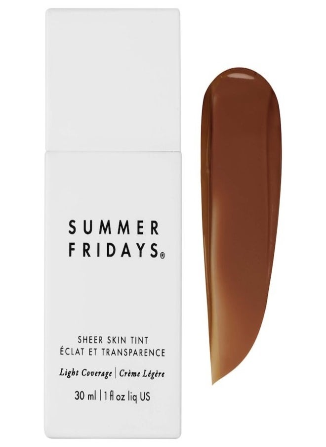 SUMMER FRIDAYS Summer Fridays Sheer Skin Tint with Hyaluronic Acid & Squalane – Lightweight, Hydrating Coverage,Shade 7 - Medium dark with a golden neutral base tone 30ml  - Image 1