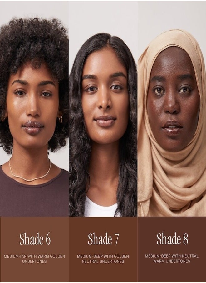 SUMMER FRIDAYS Summer Fridays Sheer Skin Tint with Hyaluronic Acid & Squalane – Lightweight, Hydrating Coverage,Shade 7 - Medium dark with a golden neutral base tone 30ml  - Image 3