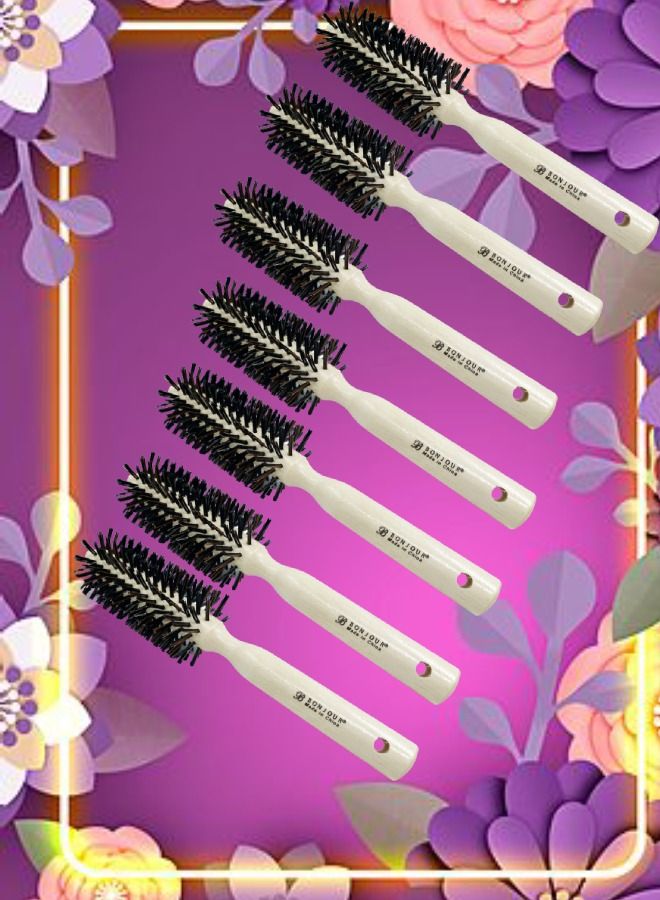 7 Pieces Round Hair Brush C203-065 Black
