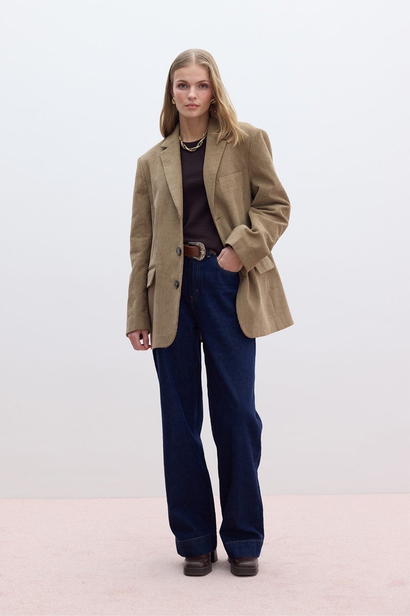 Manuka Corduroy Blazer Jacket Camel  - Image 1