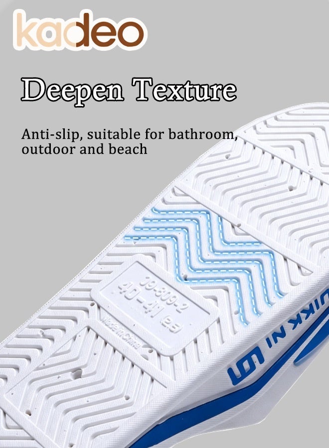 kadeo Comfort Foam Slide Slippers with Anti-Slip Sole, Soft Cushion House Sandals, Quick Dry Open Toe Slides for Home, Bathroom, Garden, Pool and Travel - Image 4