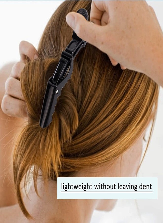 Wendergo 6 Peices Crocodile Hair Sectioning Clips Hairdressing Clips Professional Styling Hair Barrette Plastic Hair Clips for Women and Girls Salon Home Use (Black) - Image 5