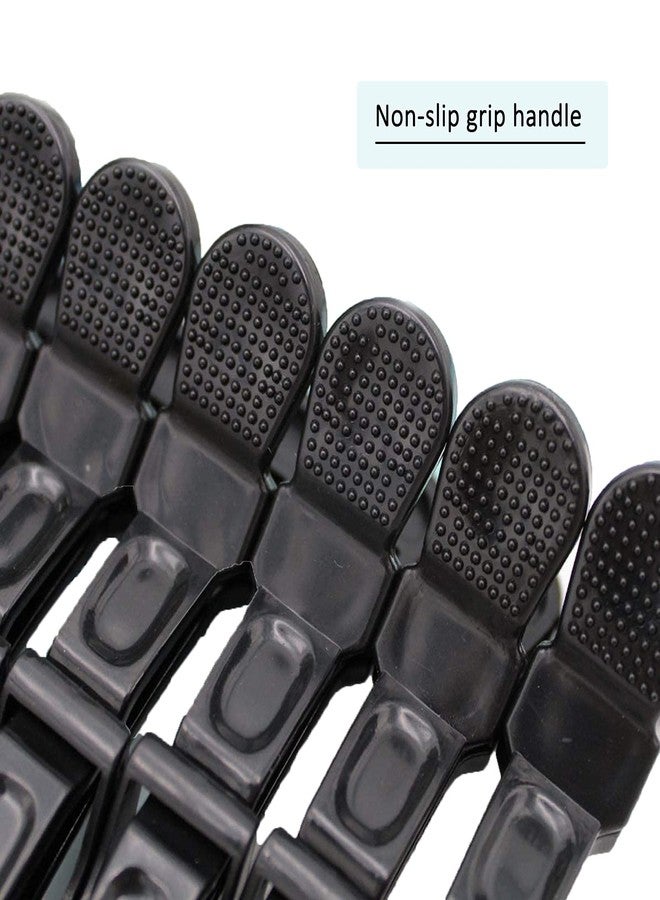 Wendergo 6 Peices Crocodile Hair Sectioning Clips Hairdressing Clips Professional Styling Hair Barrette Plastic Hair Clips for Women and Girls Salon Home Use (Black) - Image 4