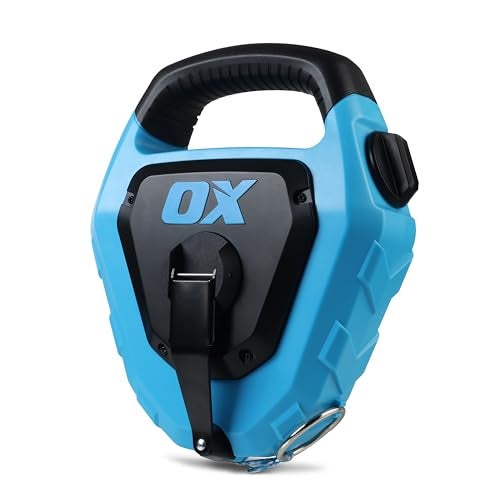OX Pro Giant Chalk Line 150ft QuickWind Cotton Nylon Extra Bold Line Chalk Reel with Rubber Grip 41 Gear Ratio Professional Grade Marking Tool Choclain Choclay Tiralineas - Image 1