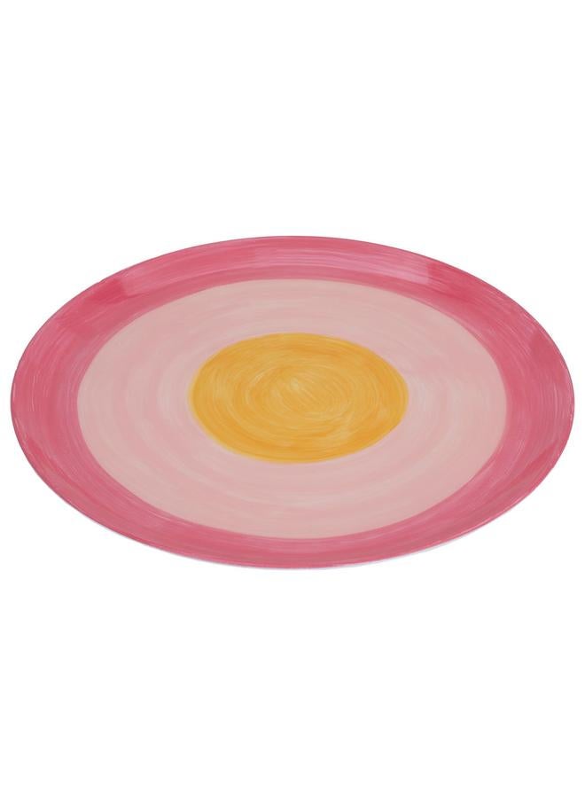 Alsaif Porcelain Dessert Serving Dish 2 X 45 Cm Flat Round Pink - Image 2