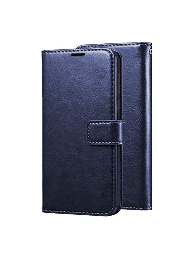 Cedo غطاء فليب CEDO Realme 3 Pro (4G) | تشطيب جلدي | جيوب داخلية وحامل مدمج | غطاء خلفي بأسلوب محفظة مقاوم للصدمات مع إغلاق مغناطيسي (أزرق) - Image 1