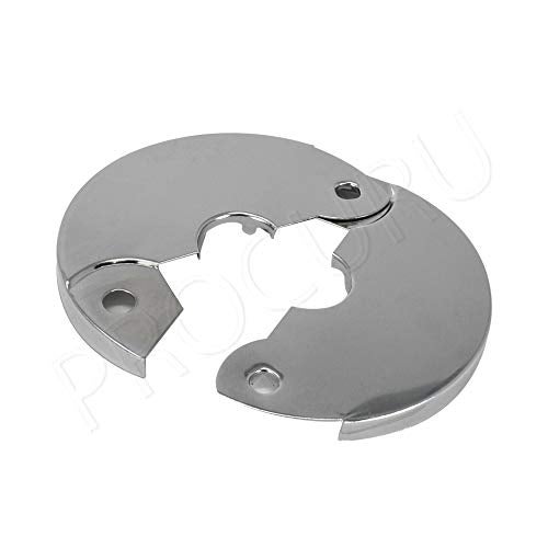 PROCURU 4-Pack 1/2-Inch CTS (5/8" OD) E3755 Hinged Split Escutcheons, Chrome Pipe Cover Plates with Screws, for 1/2" Copper, PEX Pipe - Image 2