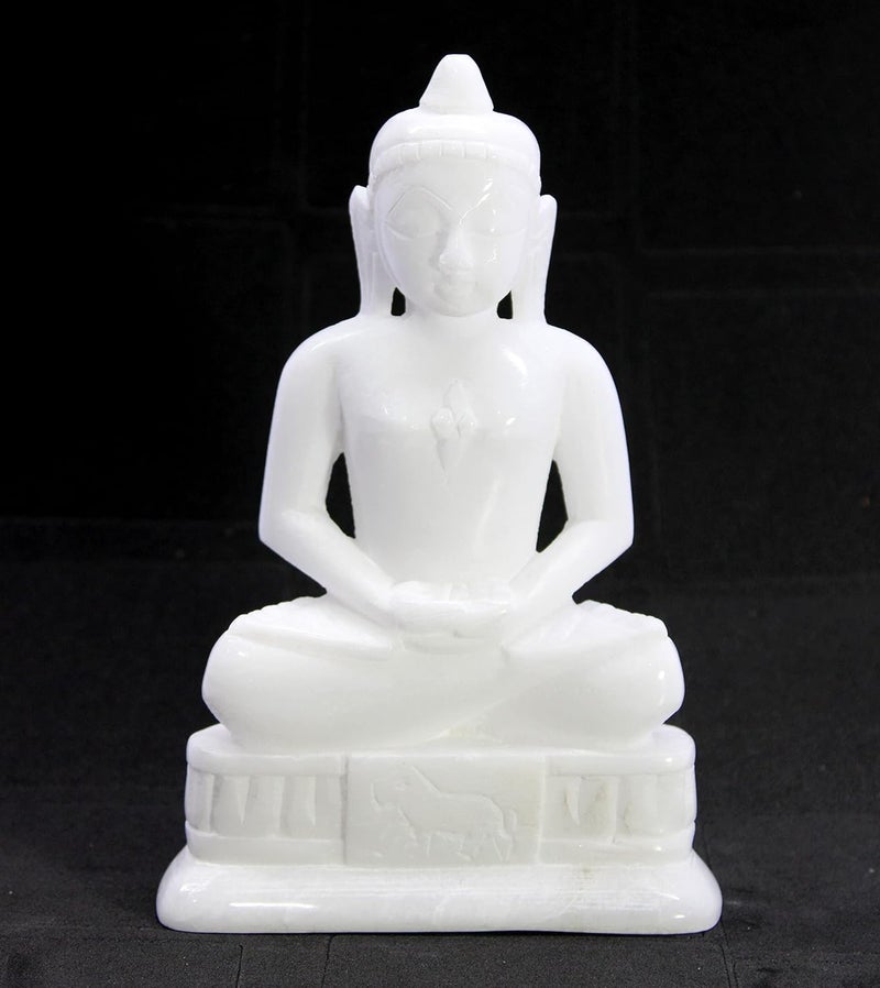 ESPLANADE Mahaveer Jain Mahavir Swami Murti Statue Idol Sculpture Marble Stone 65 Inches White - Image 5