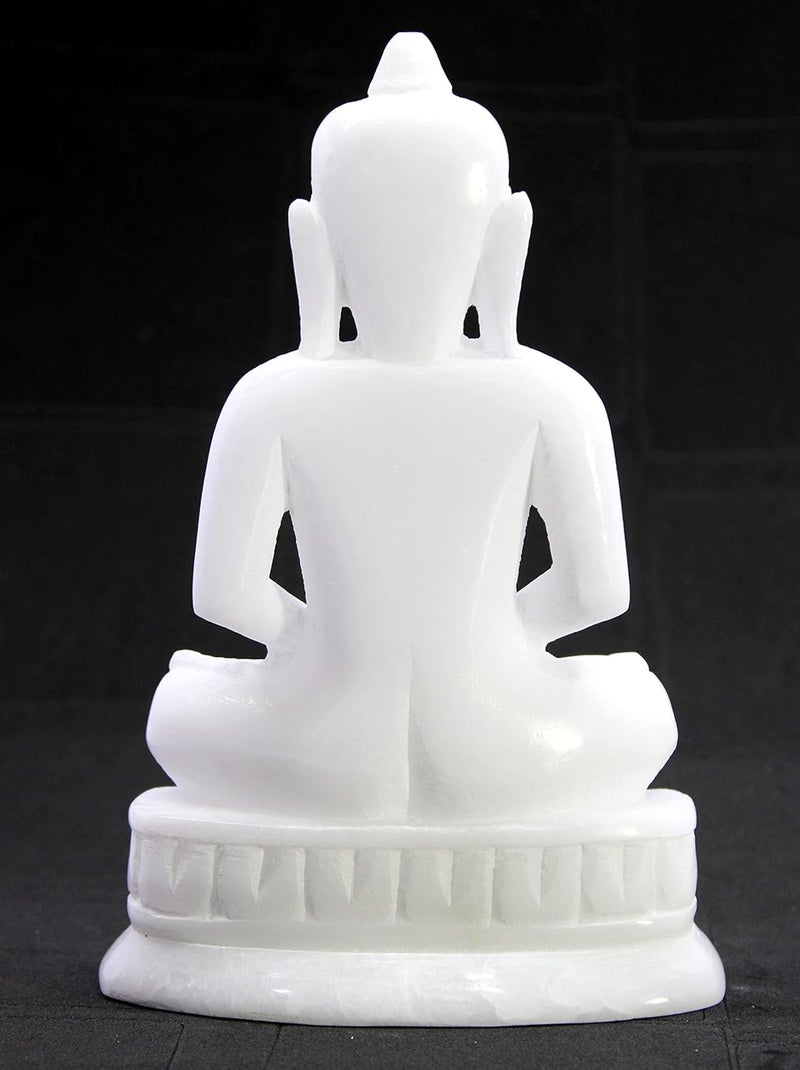 ESPLANADE Mahaveer Jain Mahavir Swami Murti Statue Idol Sculpture Marble Stone 65 Inches White - Image 4