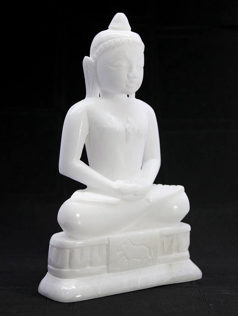 ESPLANADE Mahaveer Jain Mahavir Swami Murti Statue Idol Sculpture Marble Stone 65 Inches White - Image 2