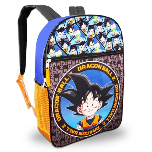 Dragon Ball Z Backpack for Boys Bundle with Anime School Bag for Kids Plus Stickers Water Bottle More Dragon Ball Backpack Set for Kids - Image 3
