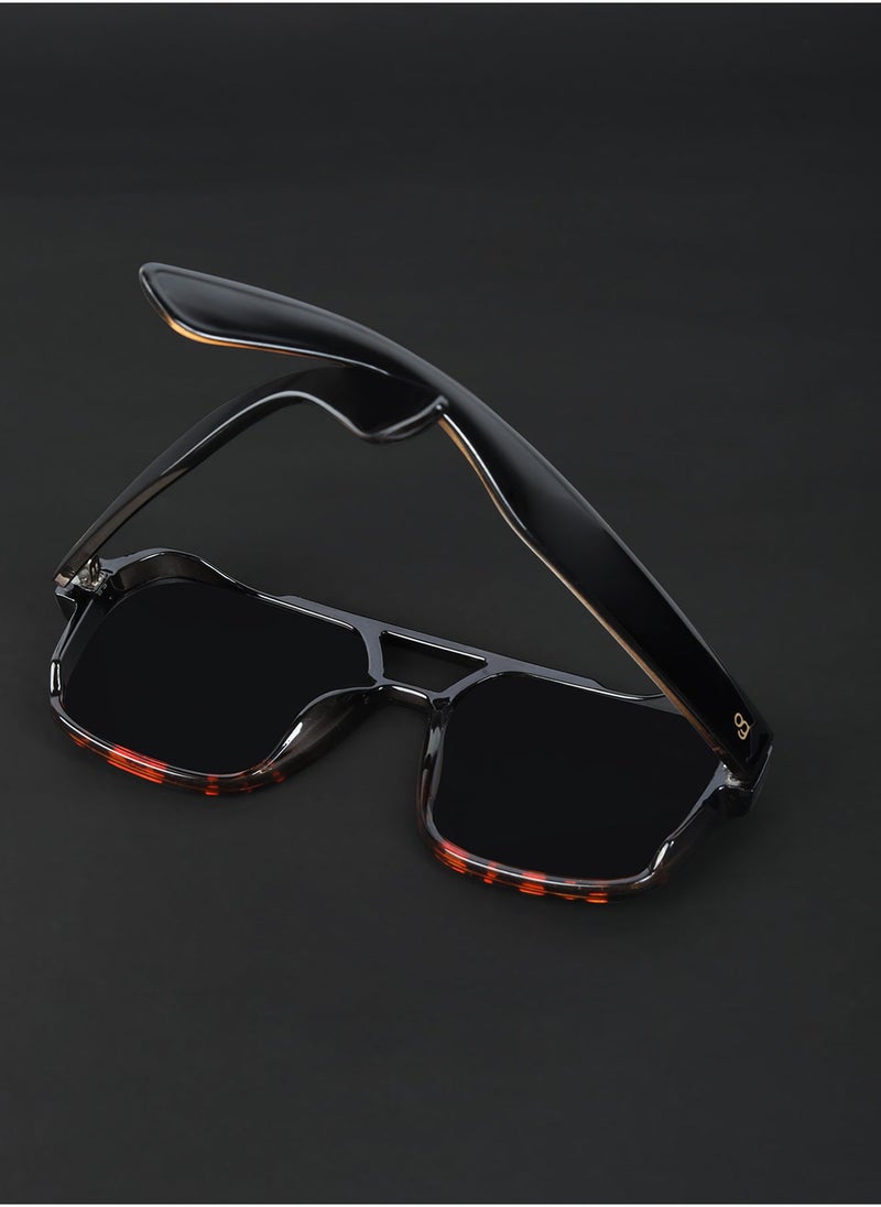 Uv-Protected Printed Aviator Sunglasses