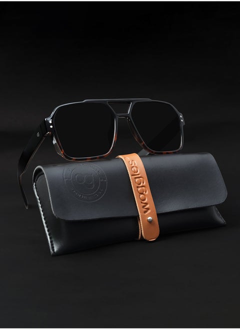 Uv-Protected Printed Aviator Sunglasses