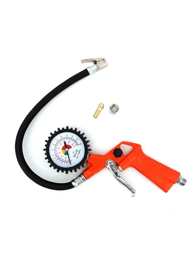 BMB tools Tire Inflating Gun | Air Pressure Gauge for Tires | Air Compressor Tire Inflator Attachment | Nozzle Tire Gauge Air Chuck
