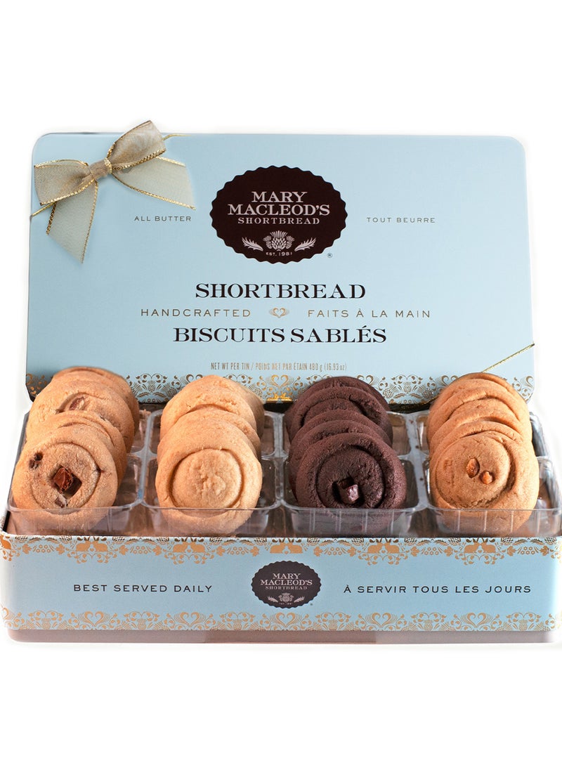 Mary Macleod's Shortbread All-Butter Signature Tin of Variety Shortbread Cookies 480 gm- 4 Flavors  - Image 1