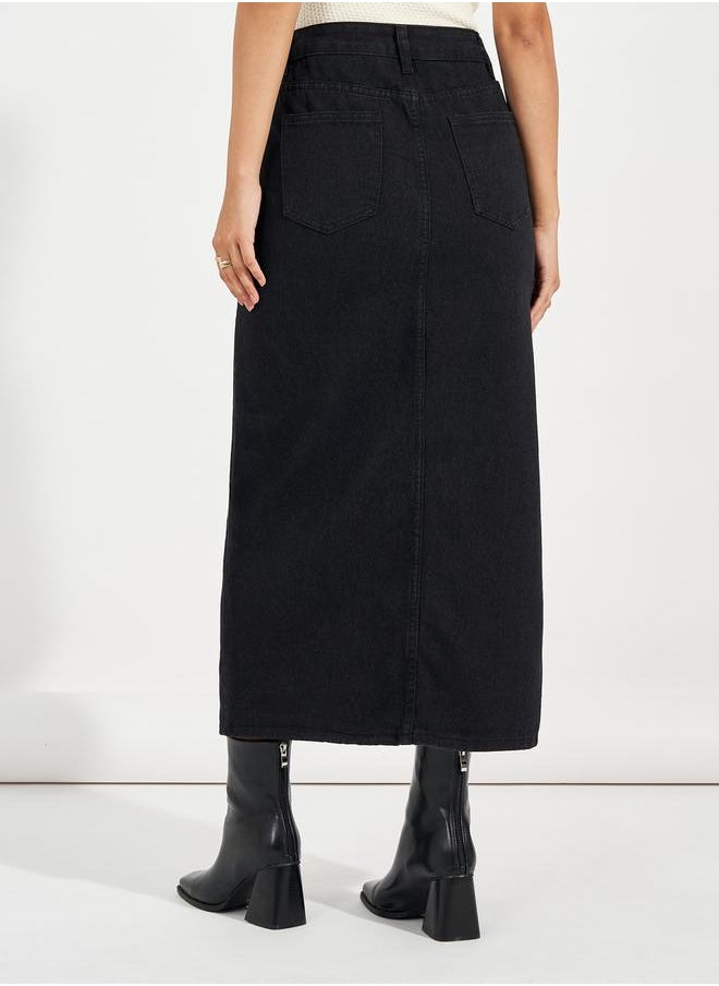 High Rise Straight Hem Midi Skirt with Front Slit - pzsku/Z2A4C432E88070D0D89EBZ/45/_/1730466808/d79aa100-70ba-4a93-b473-e7581fc55d1d