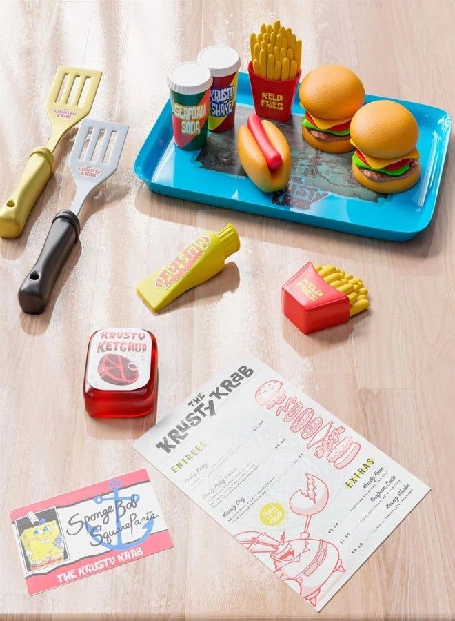 SpongeBob SquarePants Krabby Patty Toy Combo Meal Playset, Pretend Krusty Krab Burgers, and Fries Interactive Plastic Fast Food Set for Kids Toddlers - Image 3