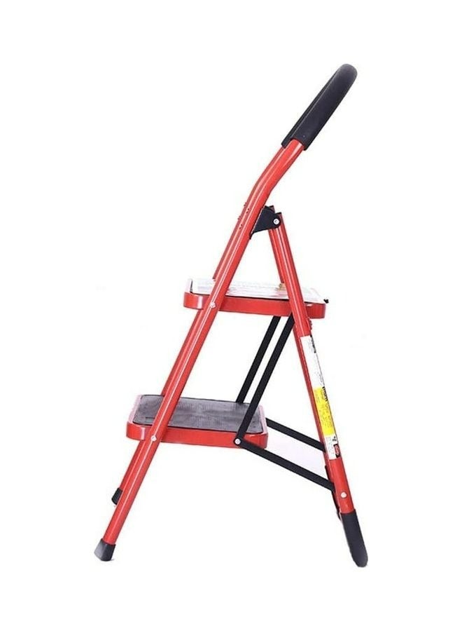 ALSAHAH Red and black multi-purpose metal ladder with two steps - Image 4