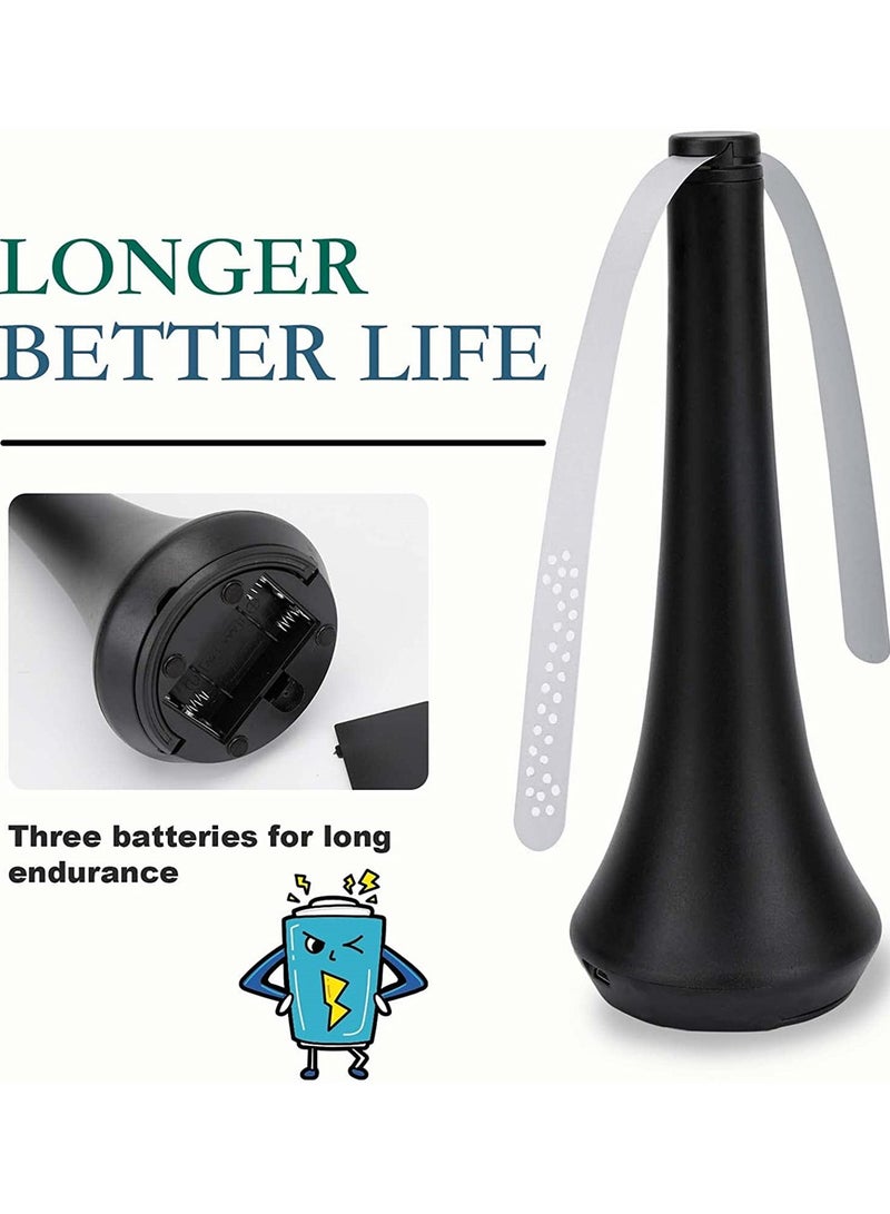 Generic Fly Repellent Fan for Flies, Fly Fan Keep Pesky Flies Off Table and Food, Food Protector Electric Fan Portable Fly Trap, Flying Insects Deterrent Fan with Lightweight Soft Touch Blades, Black - Image 5