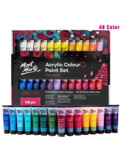 Mont Marte Acrylic Paint Set 48pcs 36ml Tubes Ideal For Acrylic Painting Brilliant Lightfast Colours  - Image 1
