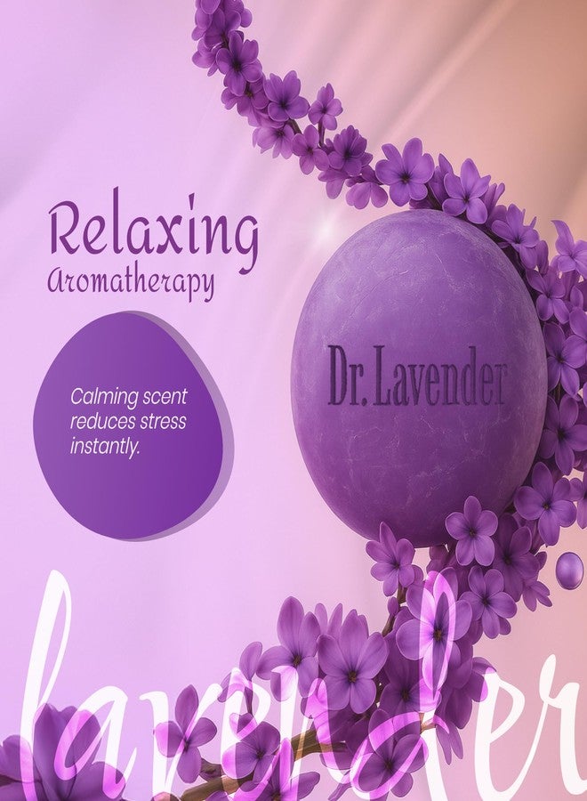 Lavender DR.LAVENDER 100% Natural Lavender Bar Soap – Farm Fresh Essential Oil from Our Fields – Calming Aromatherapy for Sleep & Stress – Moisturizing Handmade Face & Body Wash (Pure Lavender) - Image 2