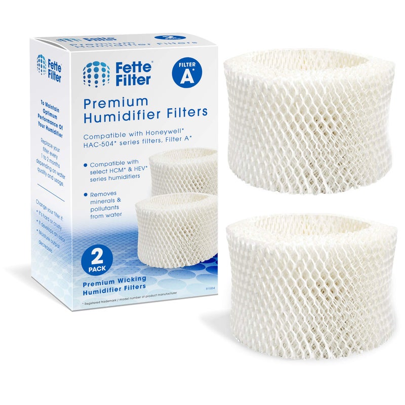HAC504 Premium Humidifier Wicking Filter Compatible with Honeywell HAC504 HAC504AW HAC504V1 Humidifier Replacement Filter A Replacement for Honeywell Filter HCM 350 Cool Mist Humidifiers 2QTY