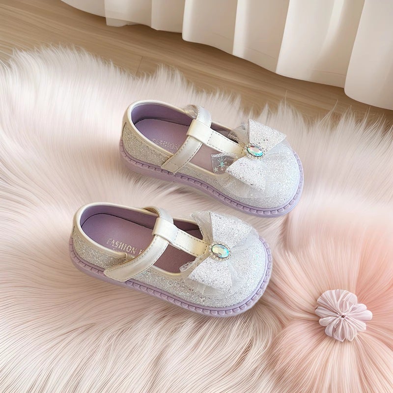 Little Princess Shoes Children'S Fashion Single Shoes Spring Style Girls' Soft Sole Performance Shoes - Image 2