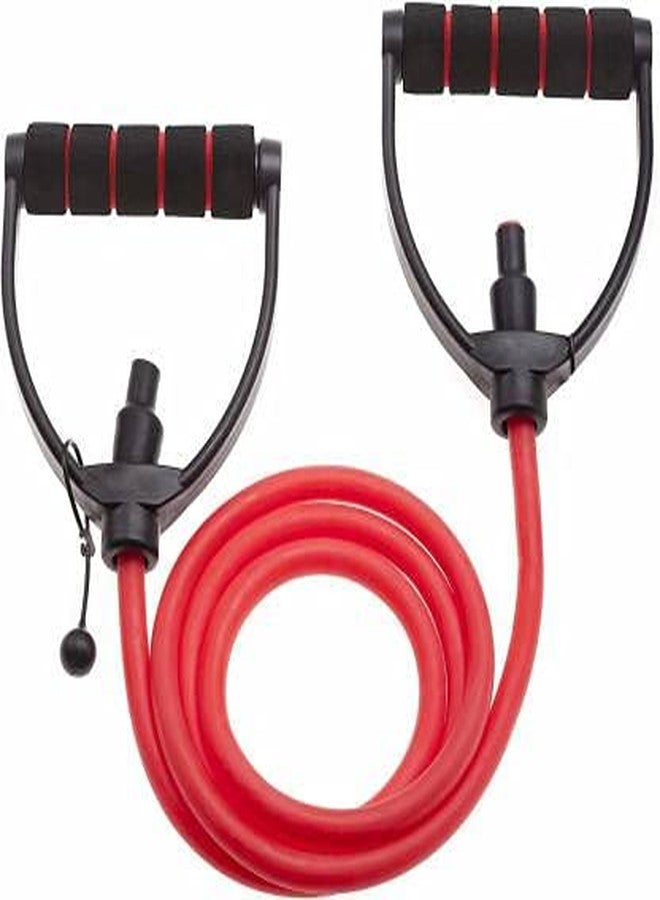 Shopeleven Resistance Tube with Foam Handles | Fitness Equipment |Resistance Band for Workout, Suitable for Home and Gym for Men and Women, Multipurpose Fitness Equipment Resistance Tube Band (Red) - Image 1