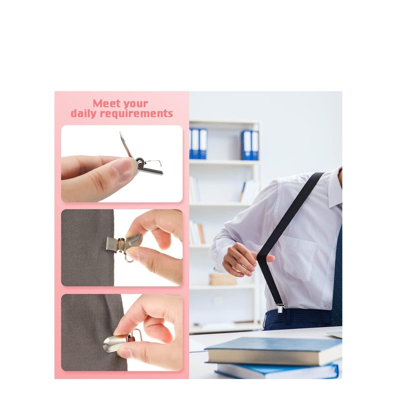 SOLARAE Metal Pacifier Suspender Clips Straps Holder Fasteners Clips Baby Pacifier Suspender Snap Heavy Duty Fasteners Clips for Making Pacifier Holders Bib Bed Sheet Fasteners Toy Clip - Image 5