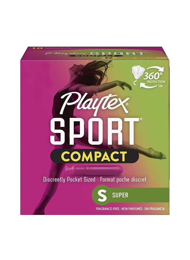 playtex - Playtex Sport Tampons, Super Absorbency, Fragrance-Free - 18ct - Image 1