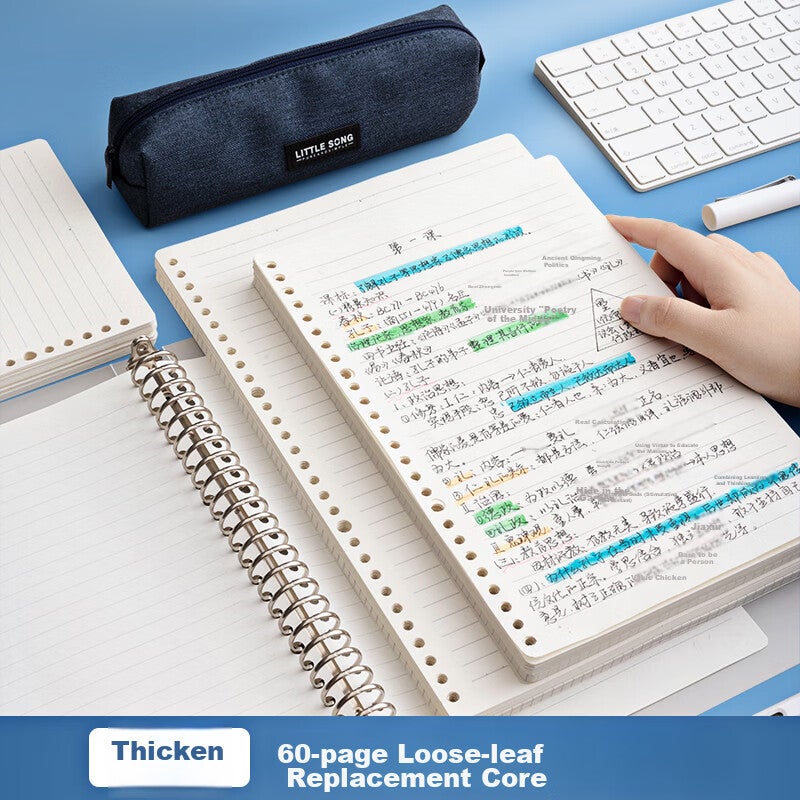 M&G Stationery A5/60 Sheets Refill Notebook, 20-Hole Detachable Notebook Paper for Research, Study And Homework, 80g Grid Refill, Single Book APY9F20PB - Image 2