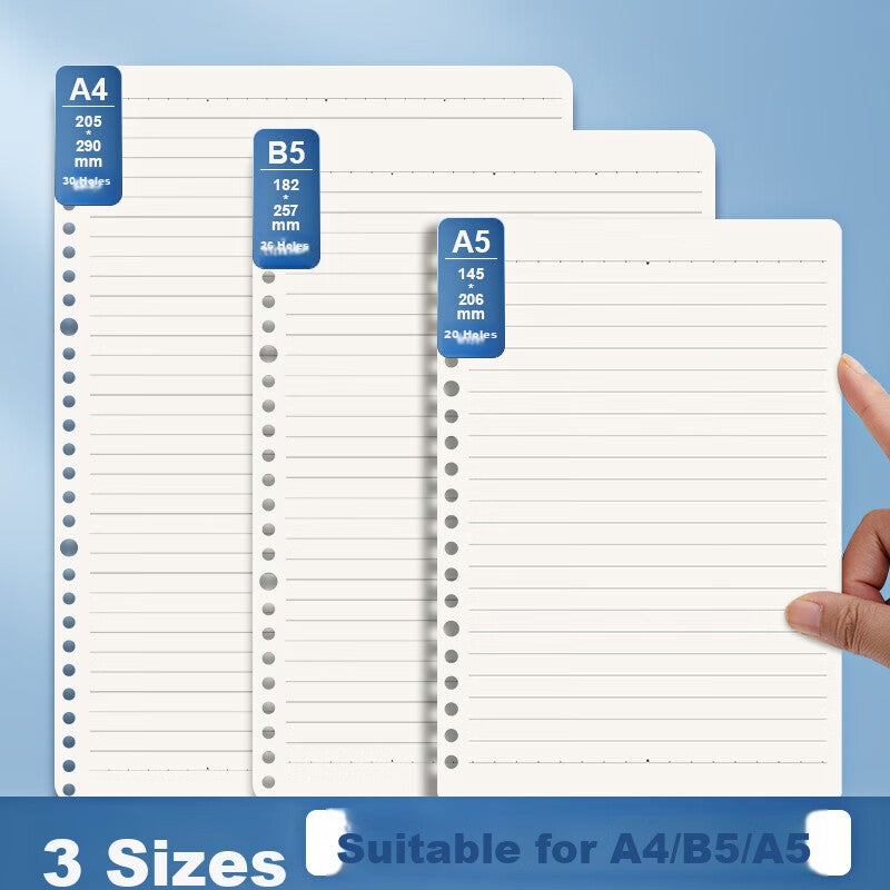 M&G Stationery A5/60 Sheets Refill Notebook, 20-Hole Detachable Notebook Paper for Research, Study And Homework, 80g Grid Refill, Single Book APY9F20PB - Image 3