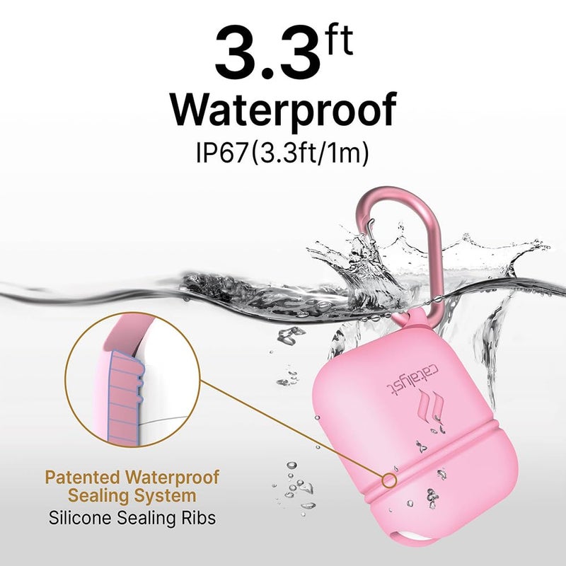 Catalyst Waterproof Case for AirPods 2nd Generation and AirPods 1st Generation - Wireless and USB-C Charging High Drop Protection AirPods Gen 2 and Gen 1 Case with Carabiner, One Piece Design - Image 4