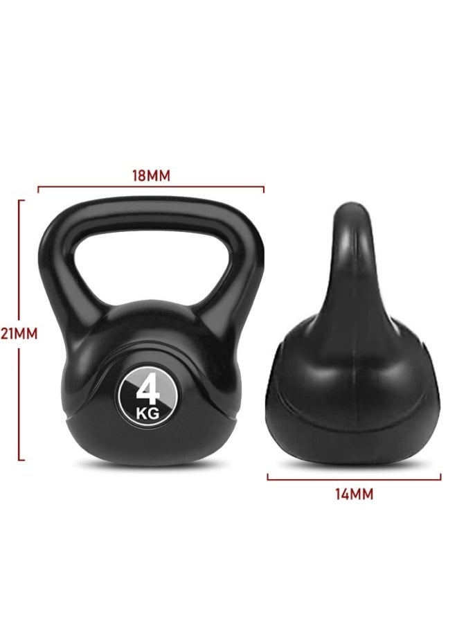 VIO 4 KG Kettlebell Fixed Weight Dumbbell With Neoprene Coating for Exercise Fitness Weight Strength Training Home Gym Outdoor Cardio Aerobics Pilates CrossFit Bodybuilding  - Image 4