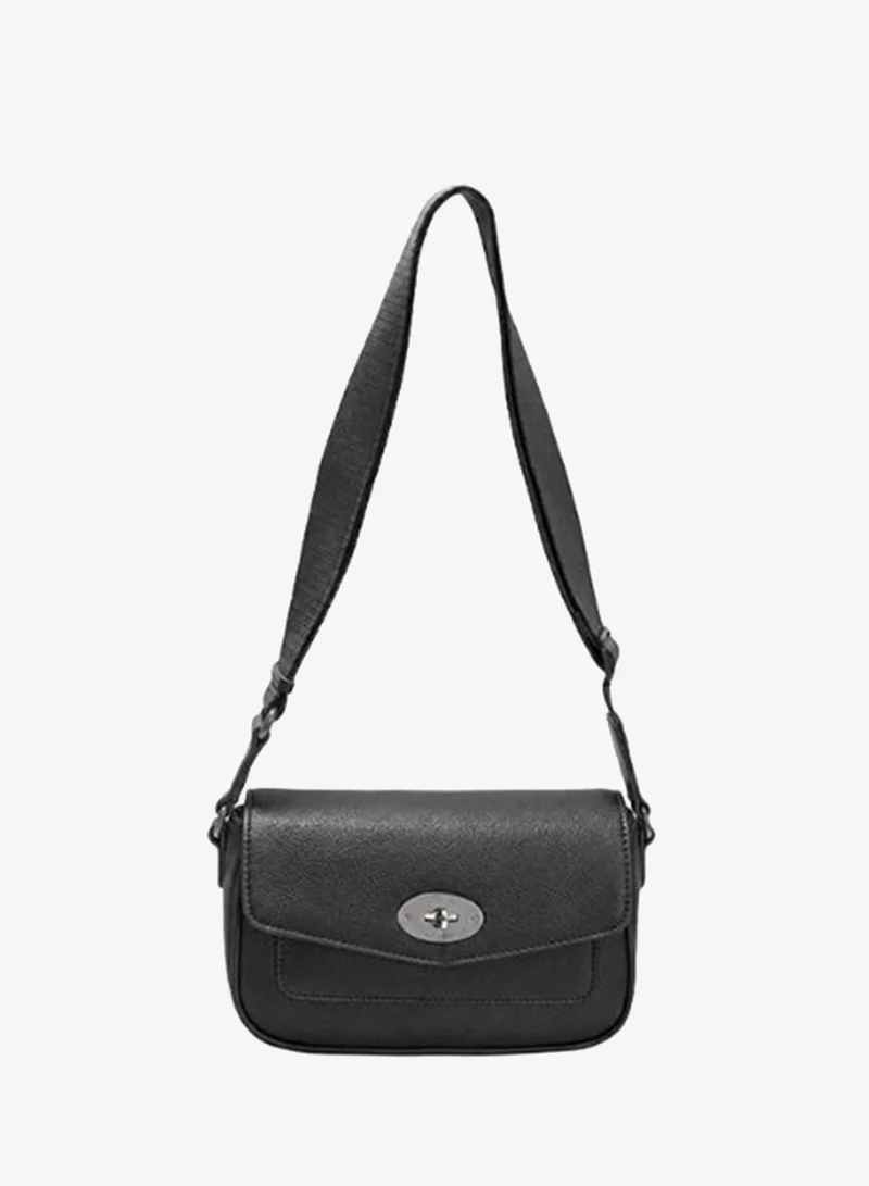 David Jones faux leather crossbody bag for women and girls CM7816 | Medium size crossbody and shoulder bag with flap| everyday, work and out bag with adjustable strap