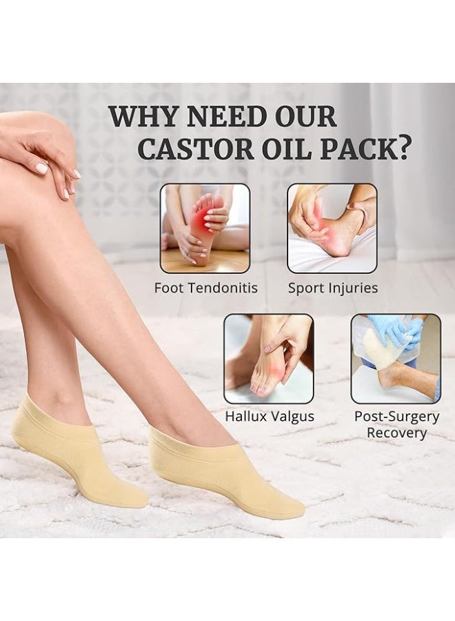 Castor oil foot cover is suitable for feet Castor oil pack set is suitable for feet and feet tingling feet cracking - Image 3
