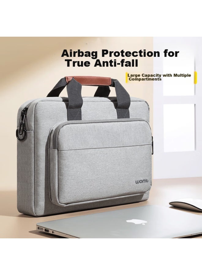 Womt Large Capacity Laptop Bag 13/14 Inch Handheld Shoulder Bag Compatible With Apple, Huawei, Xiaomi, Lenovo Xiaoxin, Asus, Dell, Microsoft Thinkpad Laptops For Men And Women - Image 4