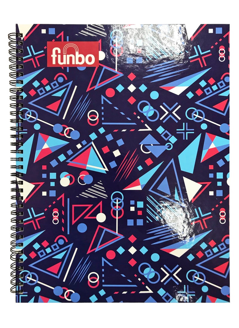 Funbo - FUNBO - A4 Size, 80 Sheet Single subject notebook with Hardcover (Rhythm) - Image 1
