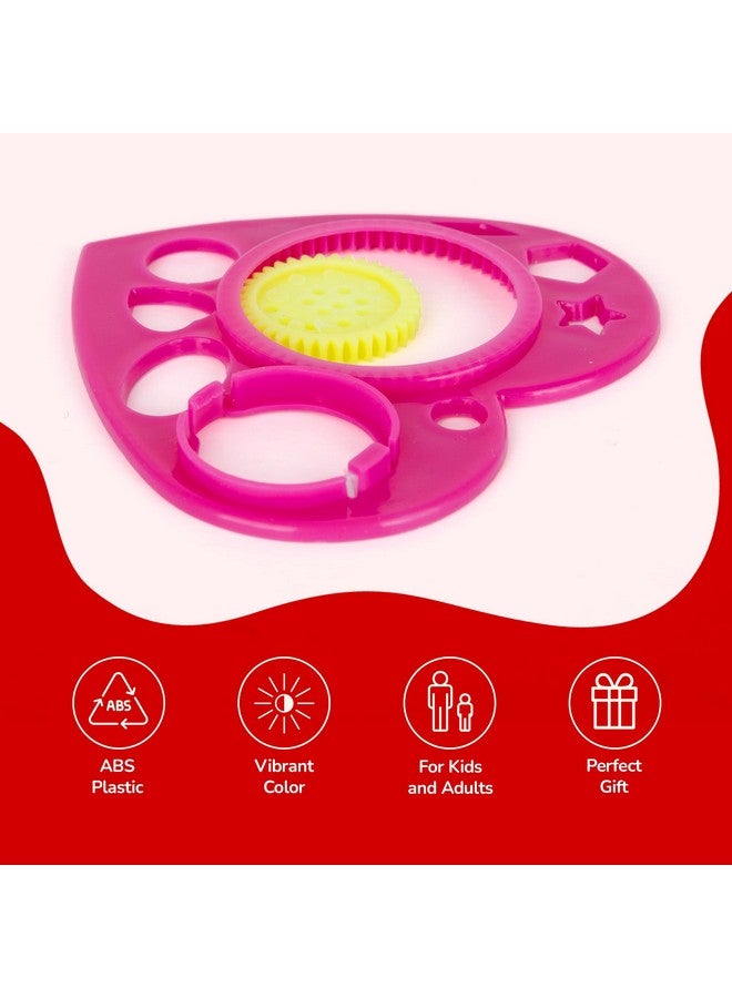 ArtCreativity Heart Shaped Spirographs - Set of 24 - Spiral Arts and Craft Set with Stencils & Geometry Gears for Kids & Adults - Drawing Design Art Toy Kit - Children Art Supplies - Image 5