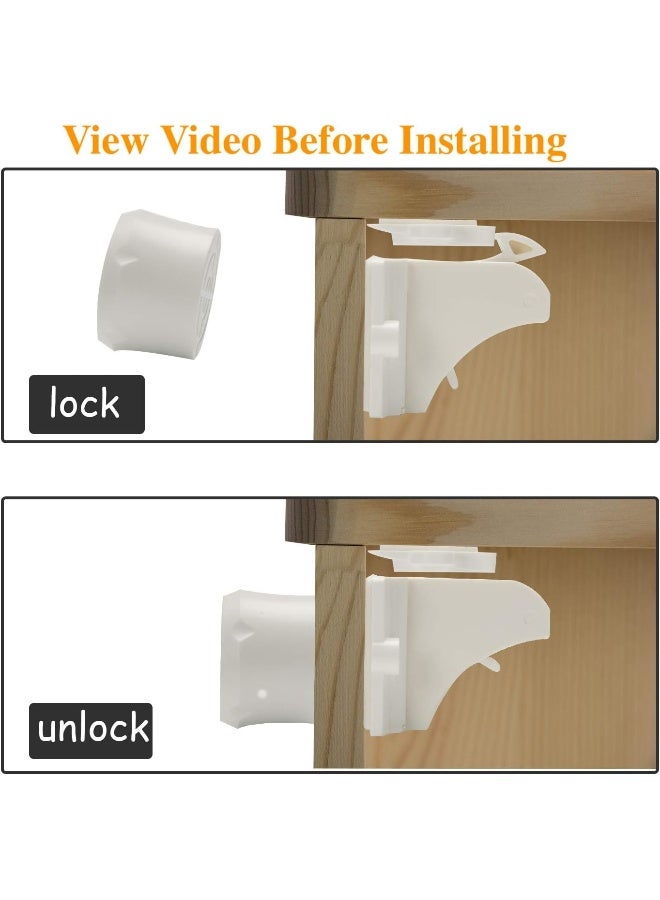 Vmaisi Adhesive Magnetic Cabinet Locks for Babies (8 Locks and 2 Keys) - Image 4