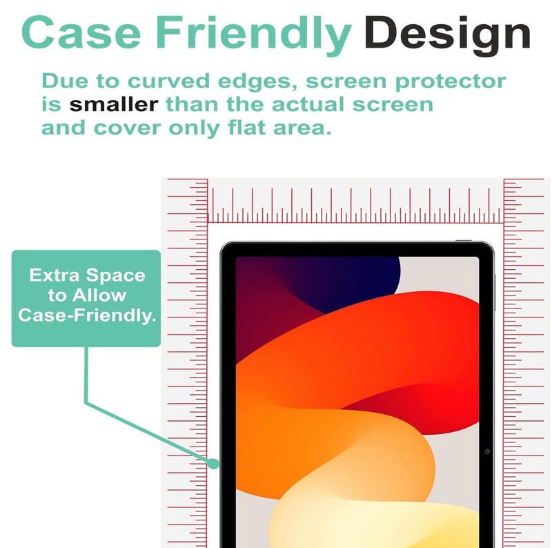 Wisely Premium Screen Protector for Redmi Pad SE |11-inch| Anti-Scratch Tablet Glass Guard, 9H Ultimate Protection, Bubble-Free, Easy installation kit - HD Clear - Image 4