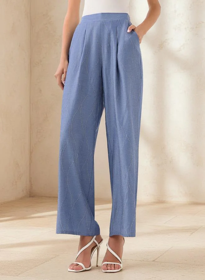 سبلاش فيڤ Wide-Leg Embellished Trousers