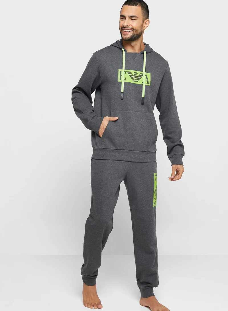 EMPORIO ARMANI Logo Pullover Hoodie