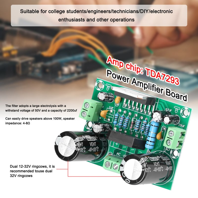 TDA7293 100W Digital Powerful Amplifier Board High Power Dual 12-32V SingleChannel Audio Amplifier Module Speaker Amp Board Amplificador Board - Image 5