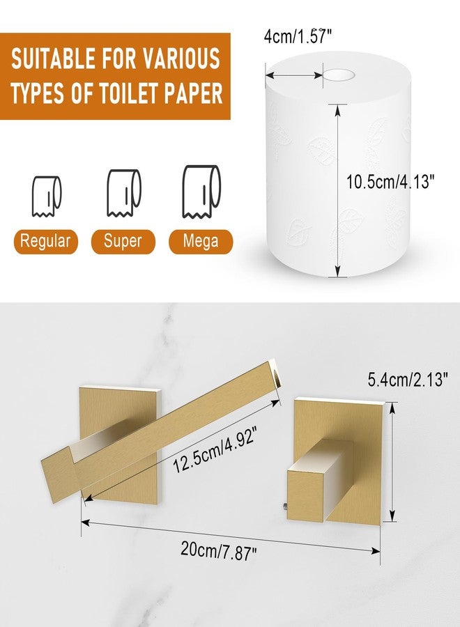 soaez Toilet Paper Holder Wall Mount, Brushed Gold Paper Towel Holder Double Base Large Stainless Steel Bathroom Toilet Tissue Roll Holder, Commercial Toilet Paper Dispenser - Image 5
