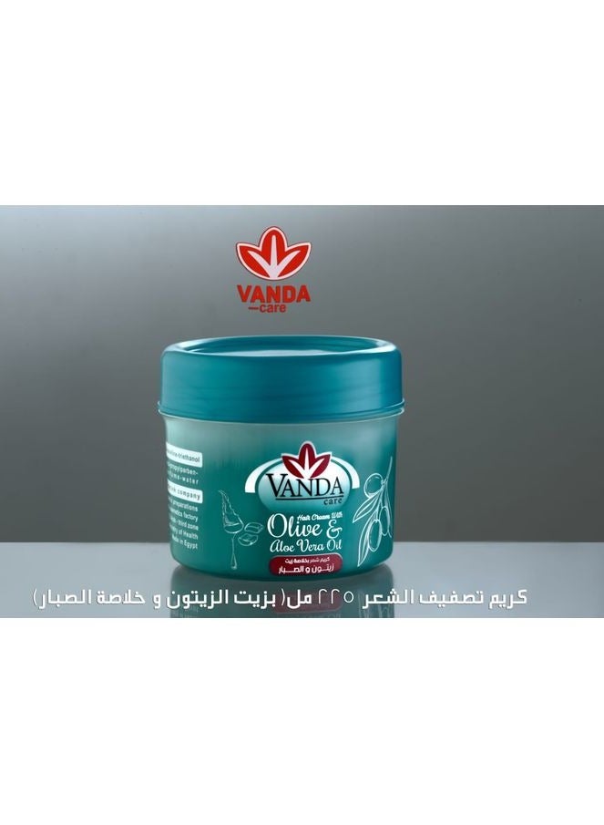 VANDA CARE Hair Cream With Olive & Aloe Vera Oil By Vanda Care - 225 ML - Image 1