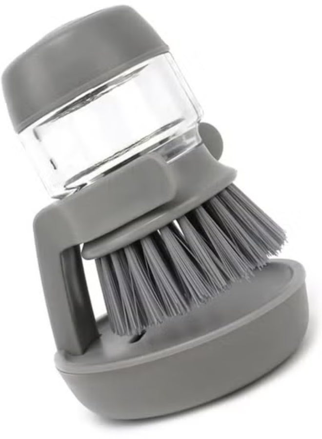 Manual soap dispensing brush with drip collection tray, easy-grip household cleaning brushes, kitchen cleaning brush storage holder set - 298 - Image 3